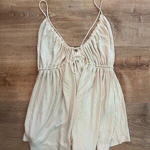 Free People Women's Sundrop Beige Tank Top S